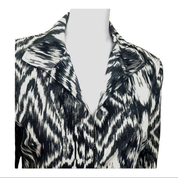 Lafayette 148 NY Jacket Mob Wives Geo Print Chic 12 Lined - Picture 5 of 12